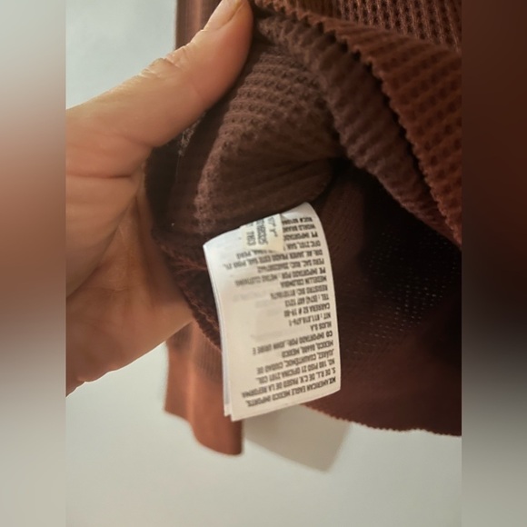 American Eagle Brown Waffle long sleeve new with tags graphic MAINE shirt - Picture 7 of 7